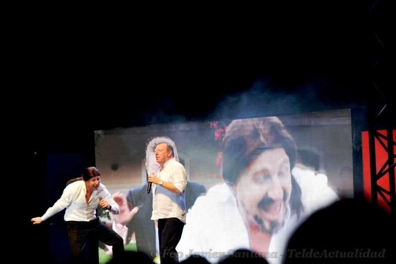 Momento de la actuación de Los Morancos en Telde, el pasado sábado (Foto TA)